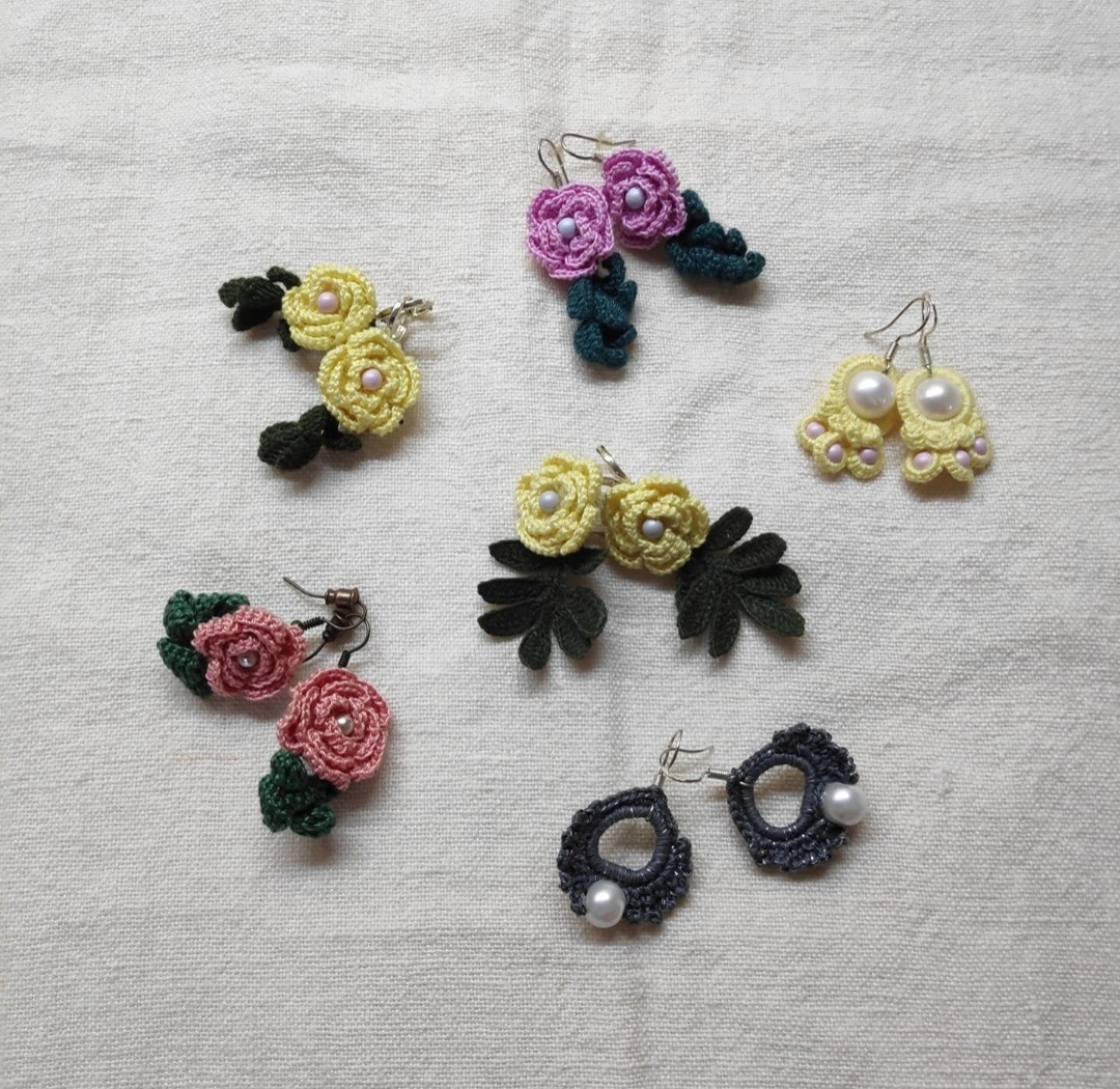 Crocheted earrings