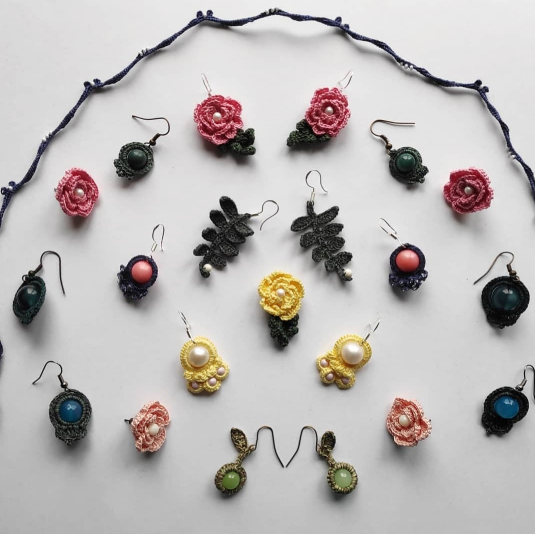Crocheted earrings
